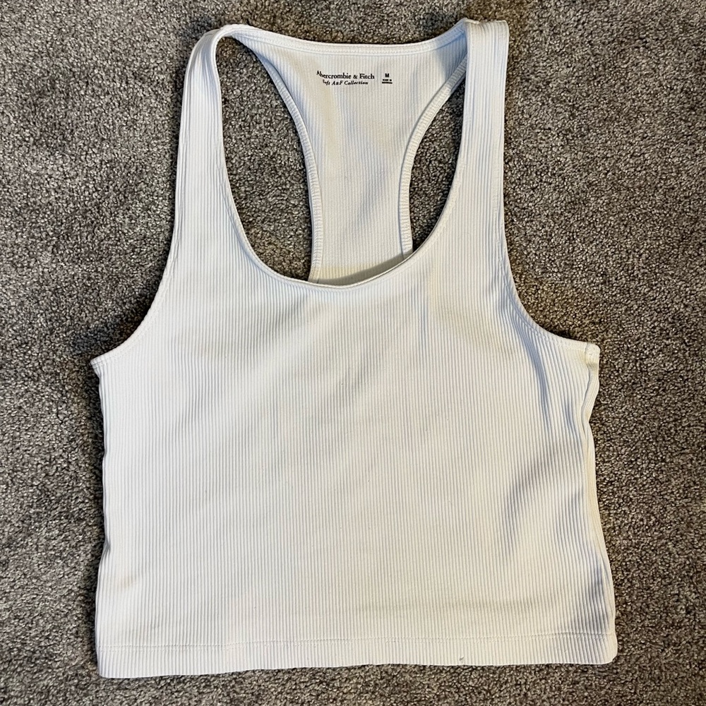 Abercrombie & Fitch White Crop Tank